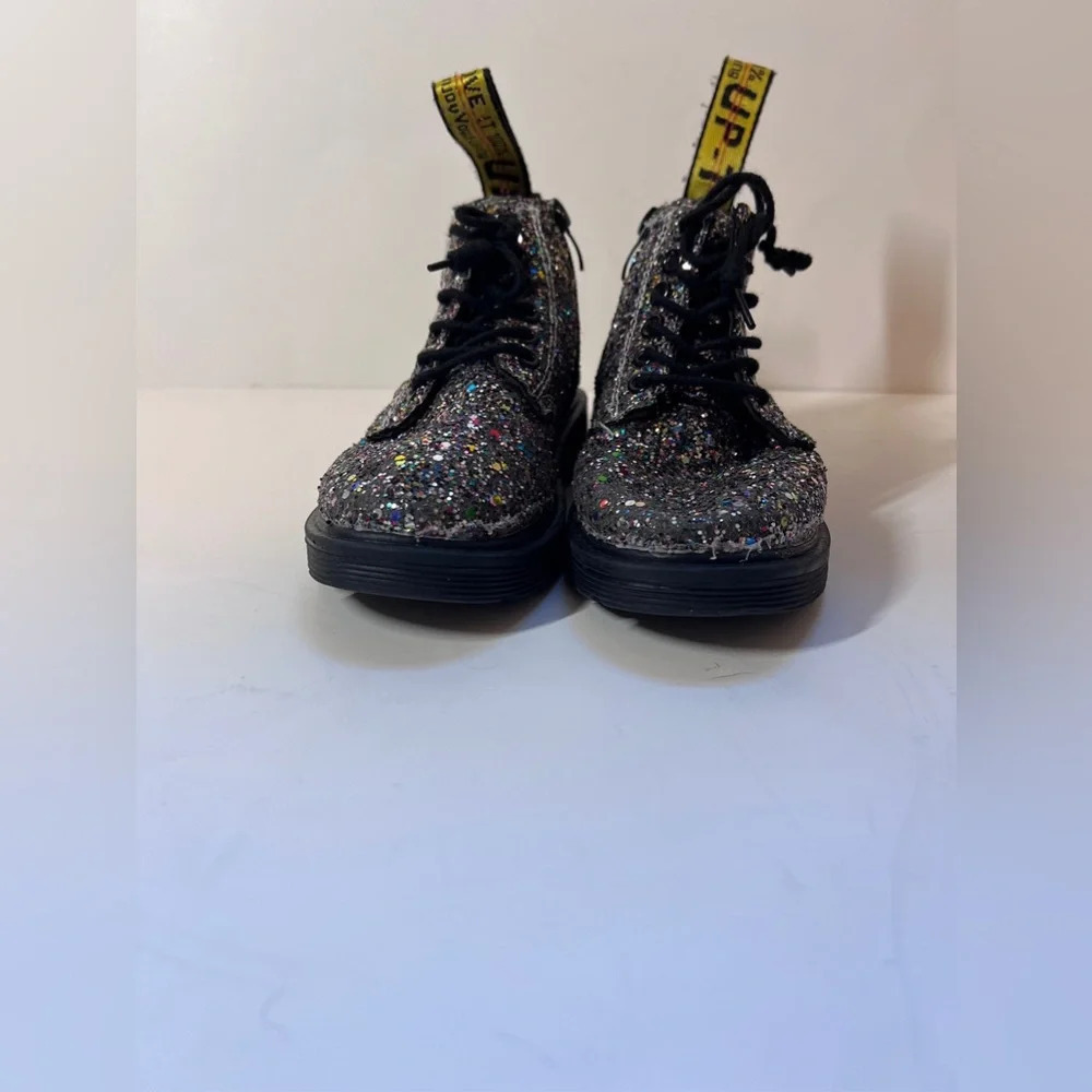 Kids Glitter Combat Boots multicolor  in toddler size 31